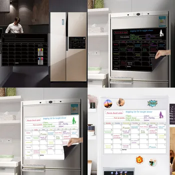 Manyetik menü panosu buzdolabı mıknatısı 8 Renk Tebeşir İşaretleyiciler Ev Mutfak yazı tahtası Haftalık Planlayıcısı Kurulu Buzdolabı Kurulu