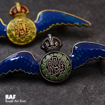 RAF İngiliz İmparatorluğu Büyük Britanya Kraliyet Hava Kuvvetleri Pilot Askeri Rozeti Metal Pirinç Memur Kapağı Dekorasyon Broş Pin