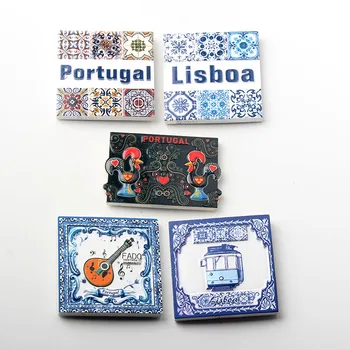 Lisboa Portekiz buzdolabı mıknatısı Reçine Buzdolabı Mıknatısları Hatıra Modern Ev mutfak dekoru