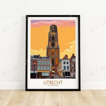 Utrecht Baskı Posteri / Duvar Sanat Baskı / Seyahat Posteri
