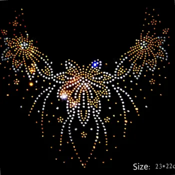 Sparkle Desen Rhinestone Çiçek Diamante Transferi yamalar Sticker Demir On Düzeltme Mücevher T Shirt Motif Çanta