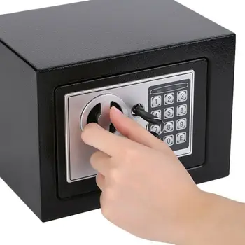 6.4 L Çelik Dijital kasa Dijital Elektronik şifreli kilit kasa Para Güvenlik Depolama Ev Nakit Mevduat Takı Silah