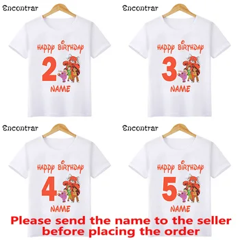 Disney Dönüm Kırmızı Panda Mei Lee Baskı Çocuklar T shirt Kız Elbise 1 2 3 4 5 6 7 8 9 Yıl Doğum Günü Bebek Erkek T-shirt Parti Üstleri