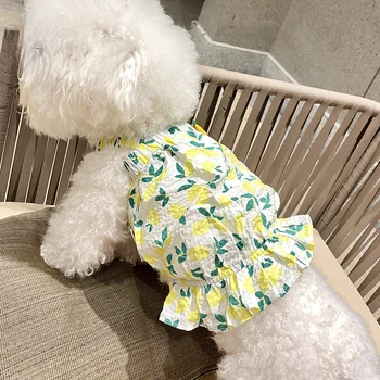 Köpek Jartiyer Çiçek Pilili Etek Elbise Yaz Oyuncak Yelek Küçük Köpek Yavrusu Pet Etek Bahar Köpek Giysileri Pet Kedi Giyim