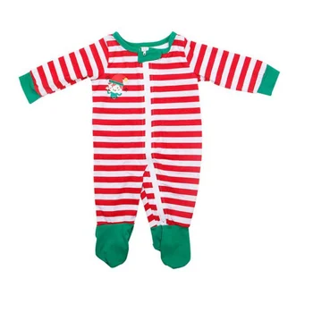 Aile Noel Pijama Baba Anne Çocuk Aile Eşleştirme Giyim Yeşil Elf Tops Çizgili Uzun Pantolon 2 Parça Giysi Set