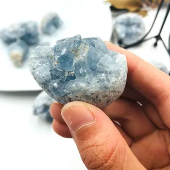 1 adet Doğal Mavi Celestite Kuvars Kristalleri Küme şifa taşları Mineral Ev Odası Dekorasyon Druzy Geode yılbaşı dekoru