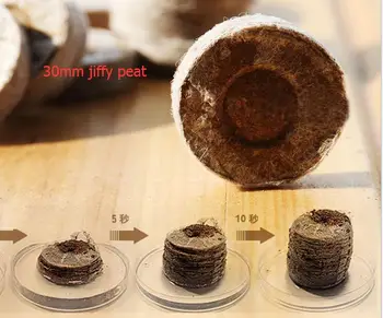 60 Adet, 30mm Jiffy Turba Pelet Tohum Başlangıç Fişler Marş Palet Fide Toprak Blok Profesyonel Kullanımı Kolay